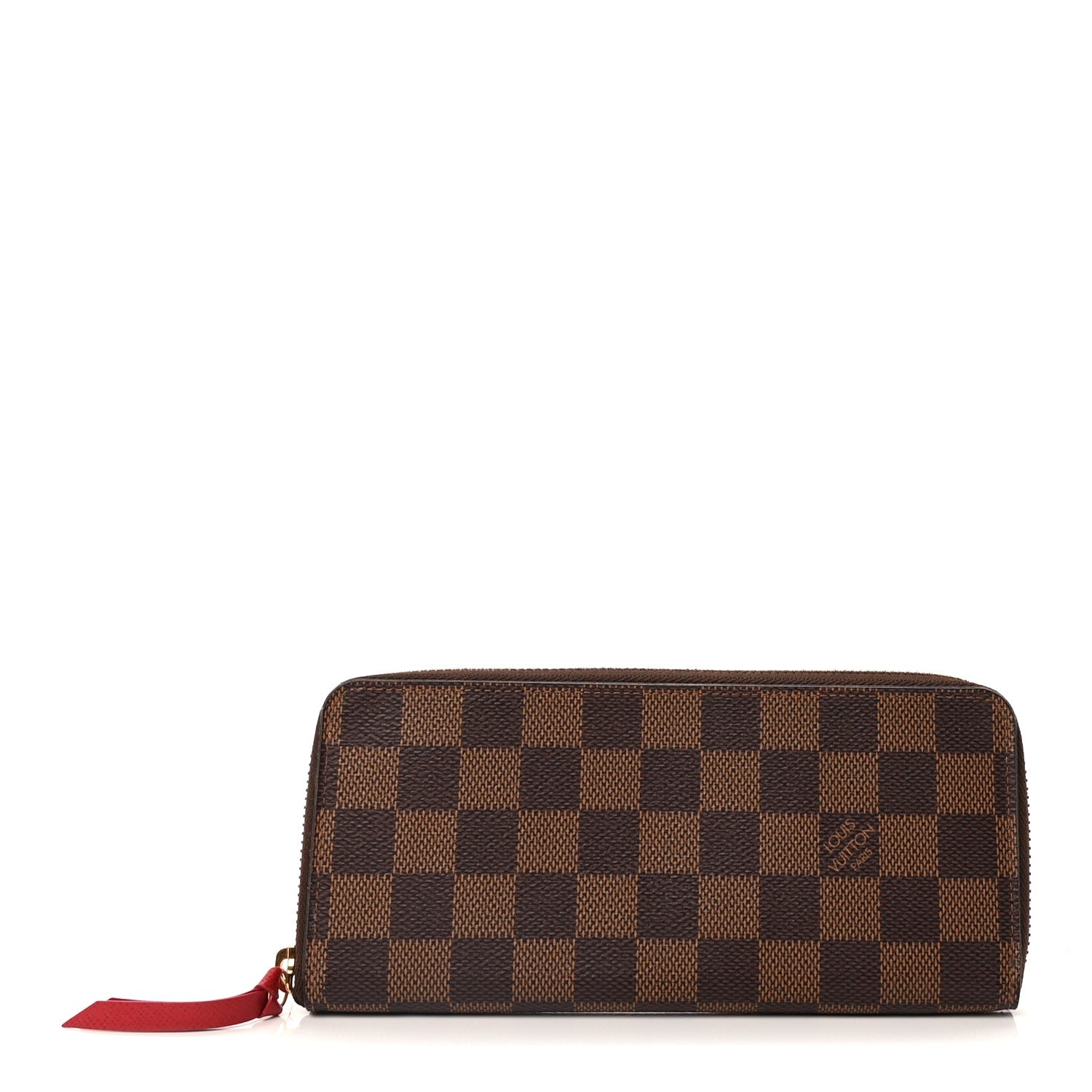 Louis Vuitton Damier Ebene Clemence Wallet Cherry 2 of 6