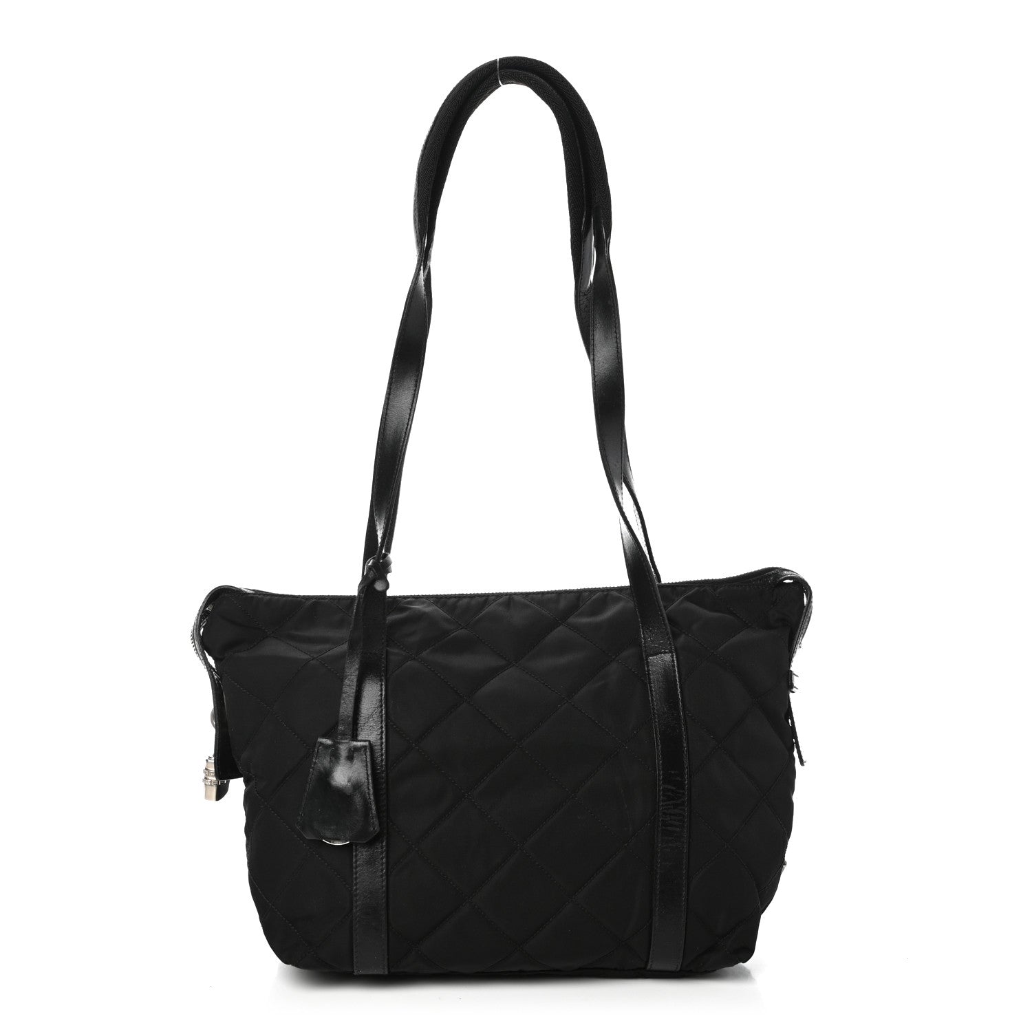 Prada Nylon Tessuto Impuntu Quilted Shoulder Bag Black 1 of 9