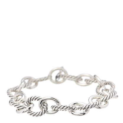 David Yurman Sterling Silver 12mm Large Oval Link Bracelet 1 of 5
