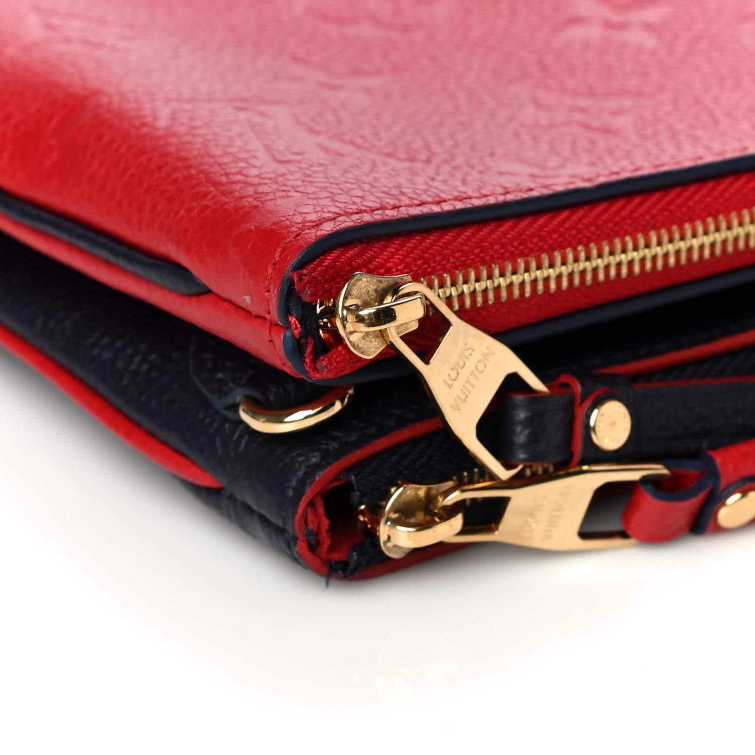 Louis Vuitton Empreinte Double Zip Pochette Marine Rouge 8 of 11