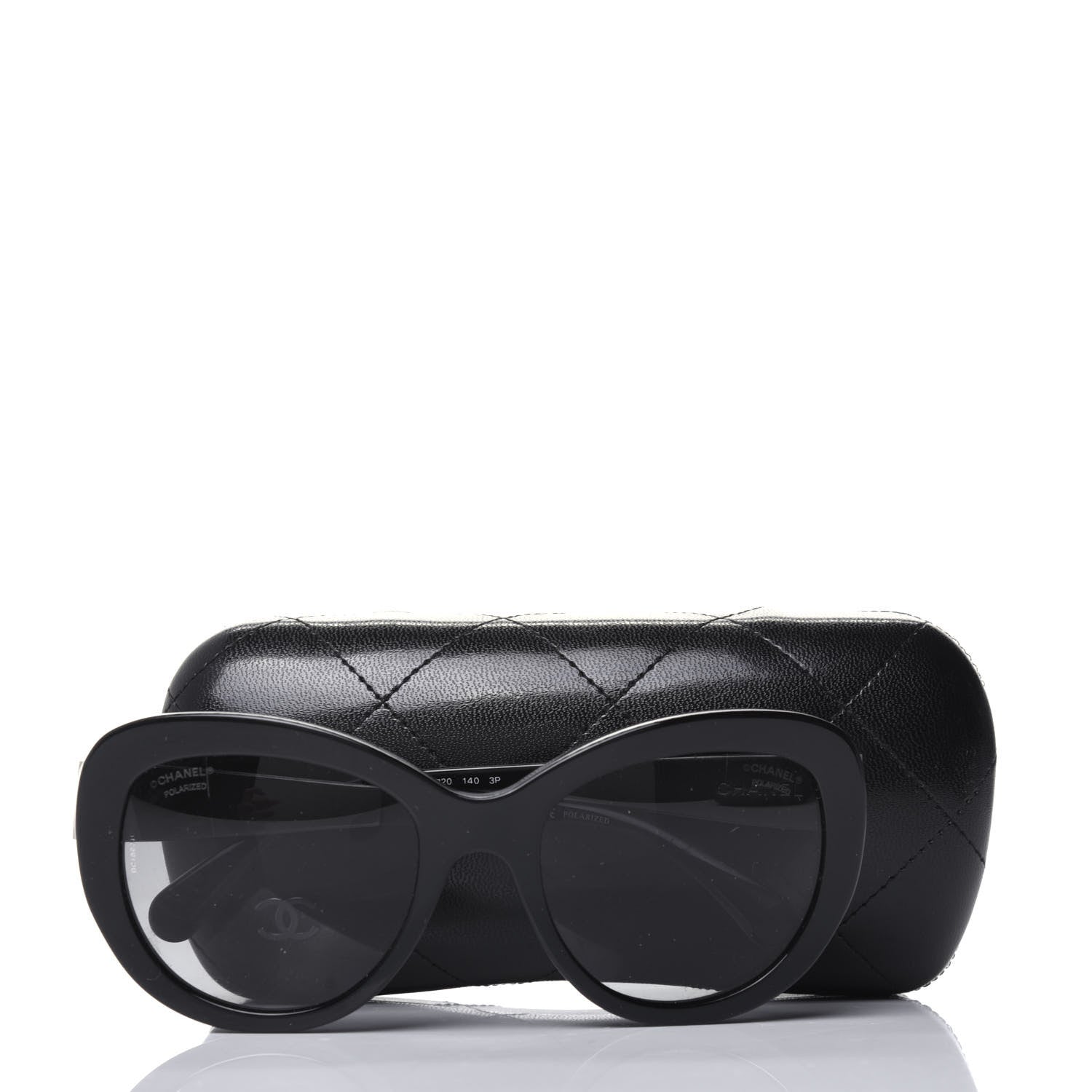 Chanel Polarized Butterfly Signature Sunglasses 5346 Black 9 of 9