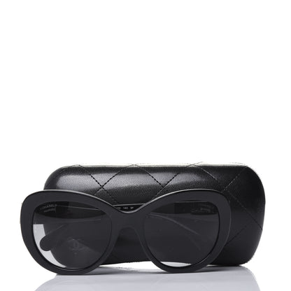 Chanel Polarized Butterfly Signature Sunglasses 5346 Black 9 of 9