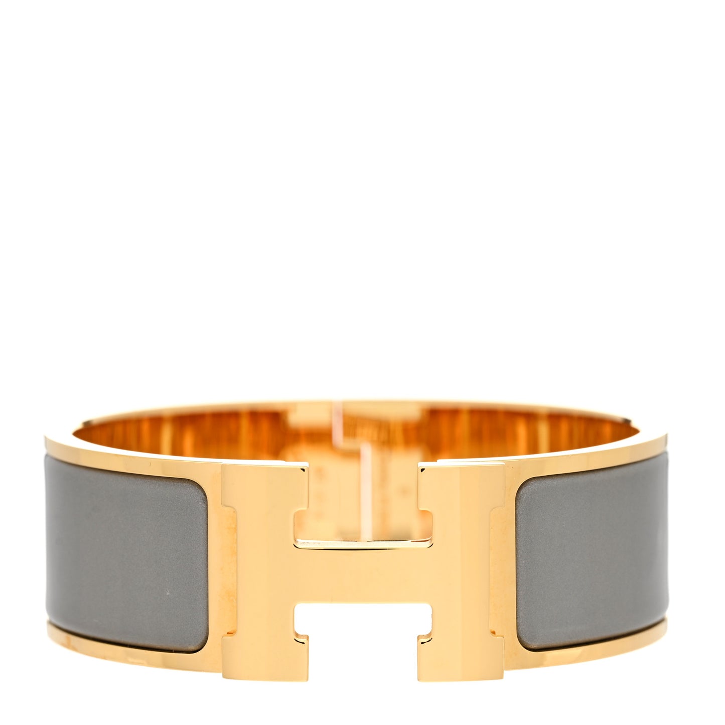 Enamel Wide Clic Clac H Bracelet PM Ardoise