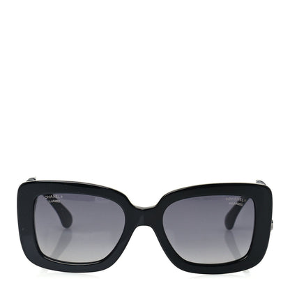 Chanel Acetate Calfskin Polarized Square Sunglasses 5473-Q  Black 2 of 6
