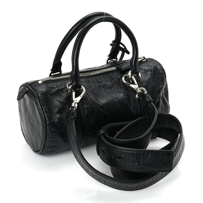 Prada Nappa Antique Re-Edition 2002 Barrel Shoulder Bag  Black 2 of 8