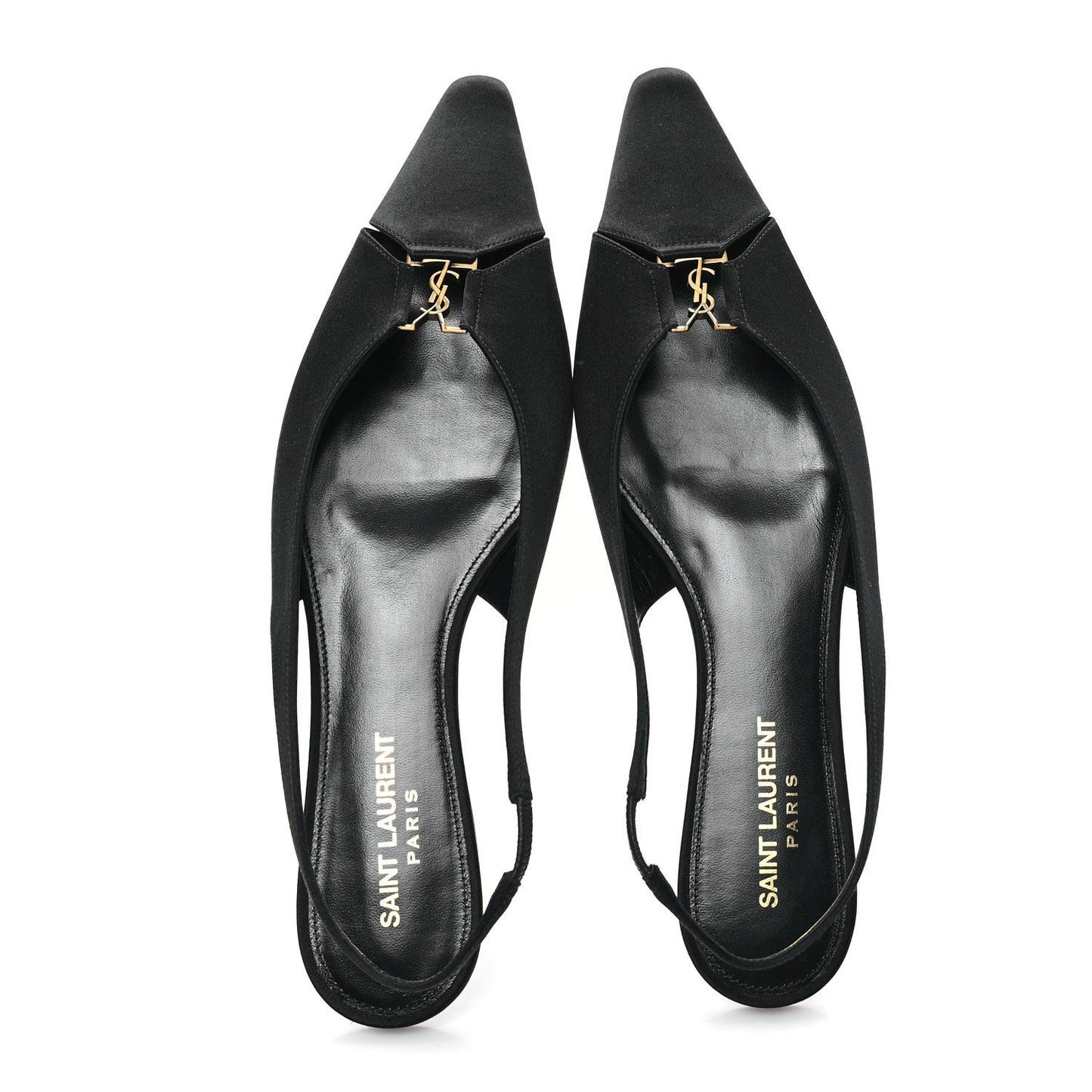 Raso Nappa Babylone 00 Slingback Flats 38 Black