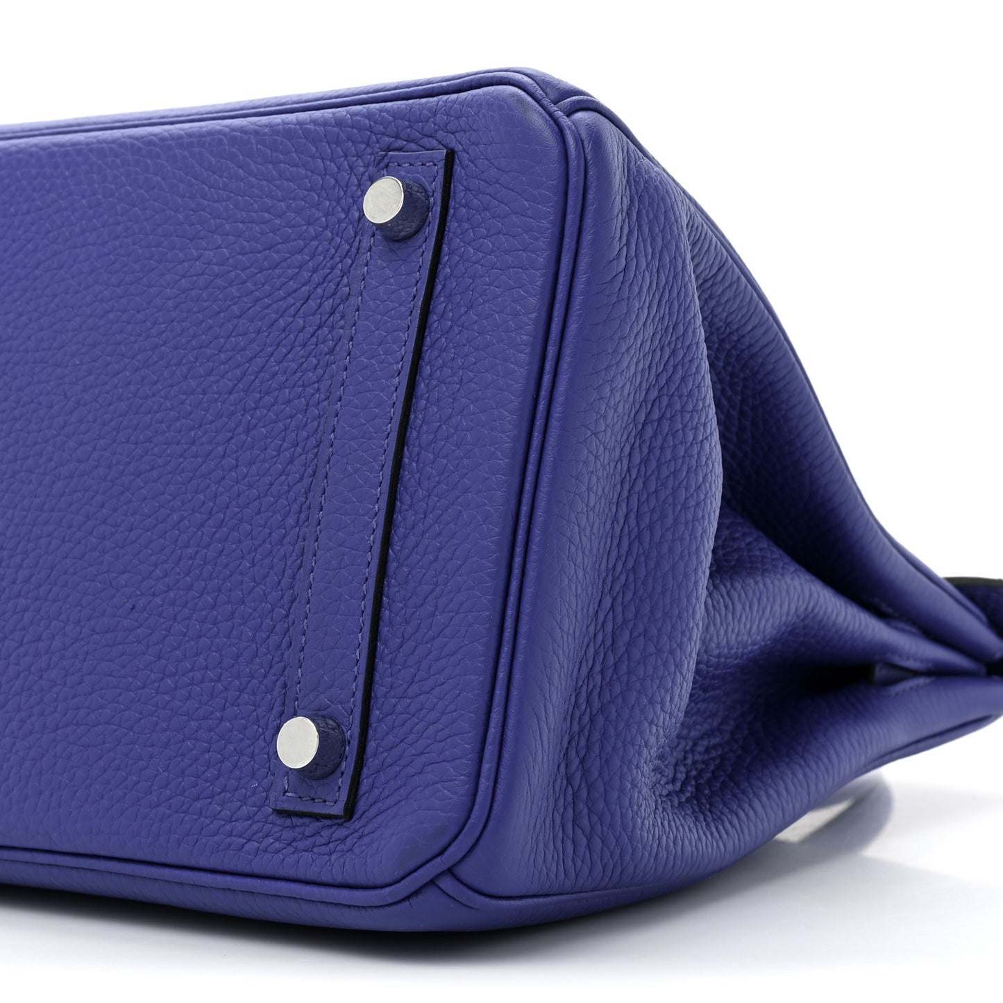 Taurillon Clemence Birkin 30 Bleu Electrique