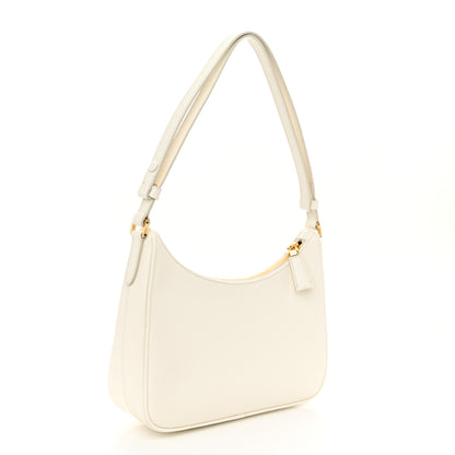 Prada Saffiano Lux Mini Re-Edition Shoulder Bag White 3 of 11