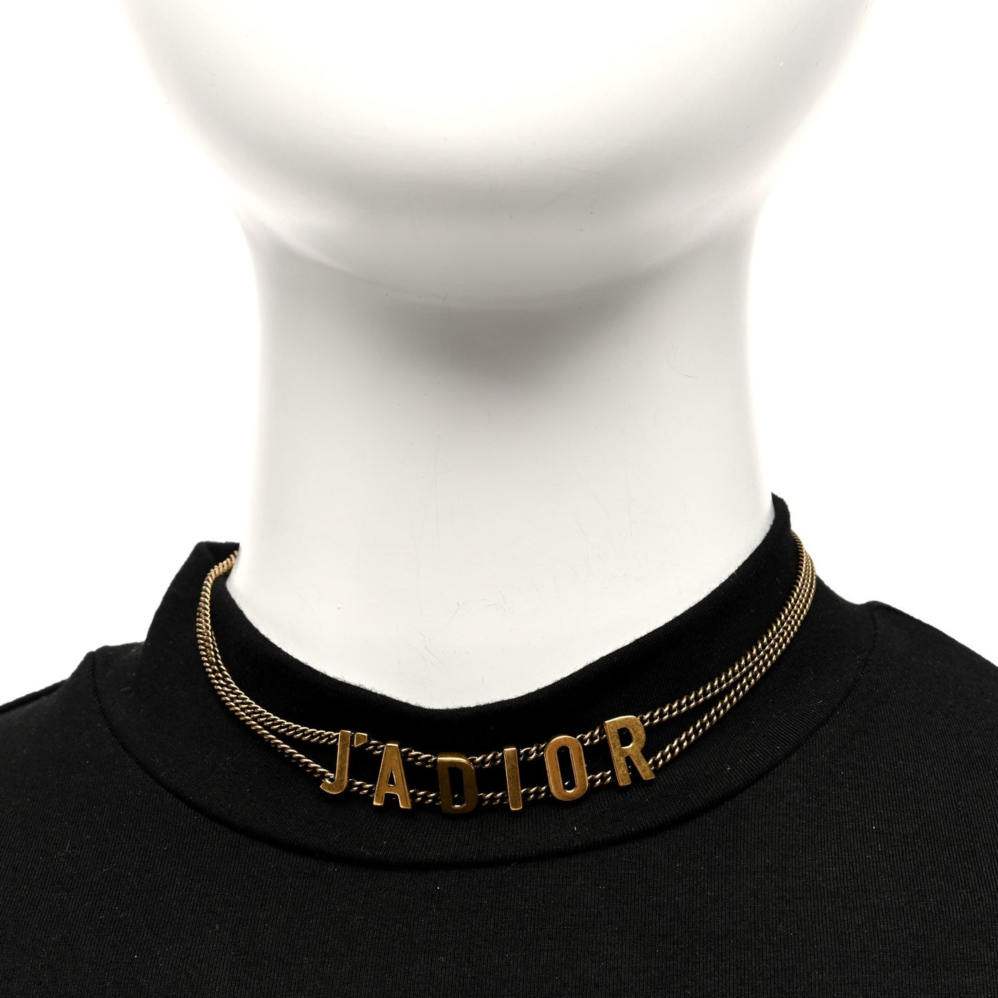 Metal J'Adior Choker Necklace Aged Gold