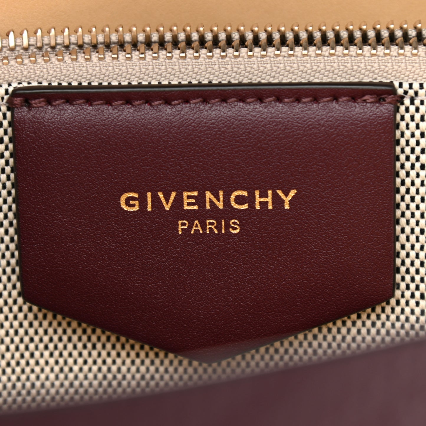 Calfskin Chain Embossed Medium Bond Shopper Tote Burgundy