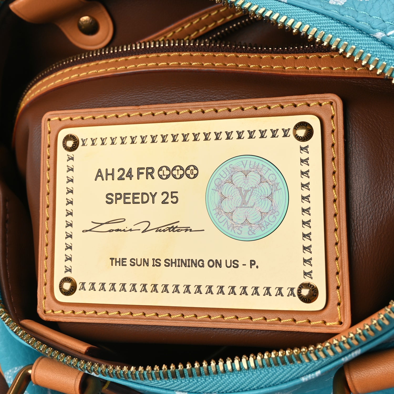 Louis Vuitton Calfskin Monogram Speedy P9 Bandouliere 25 Turquoise 6 of 10