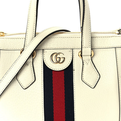 Gucci Textured Calfskin Web Small Ophidia Tote Bag Mystic White 6 of 8