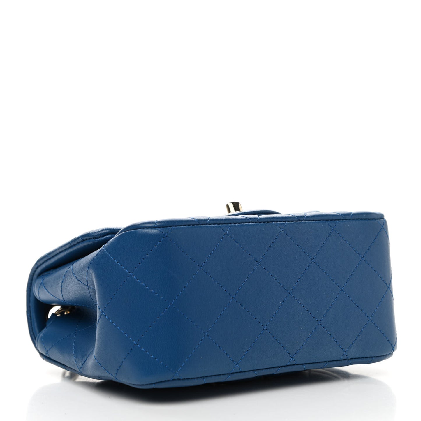 Lambskin Quilted Mini Square Flap Blue