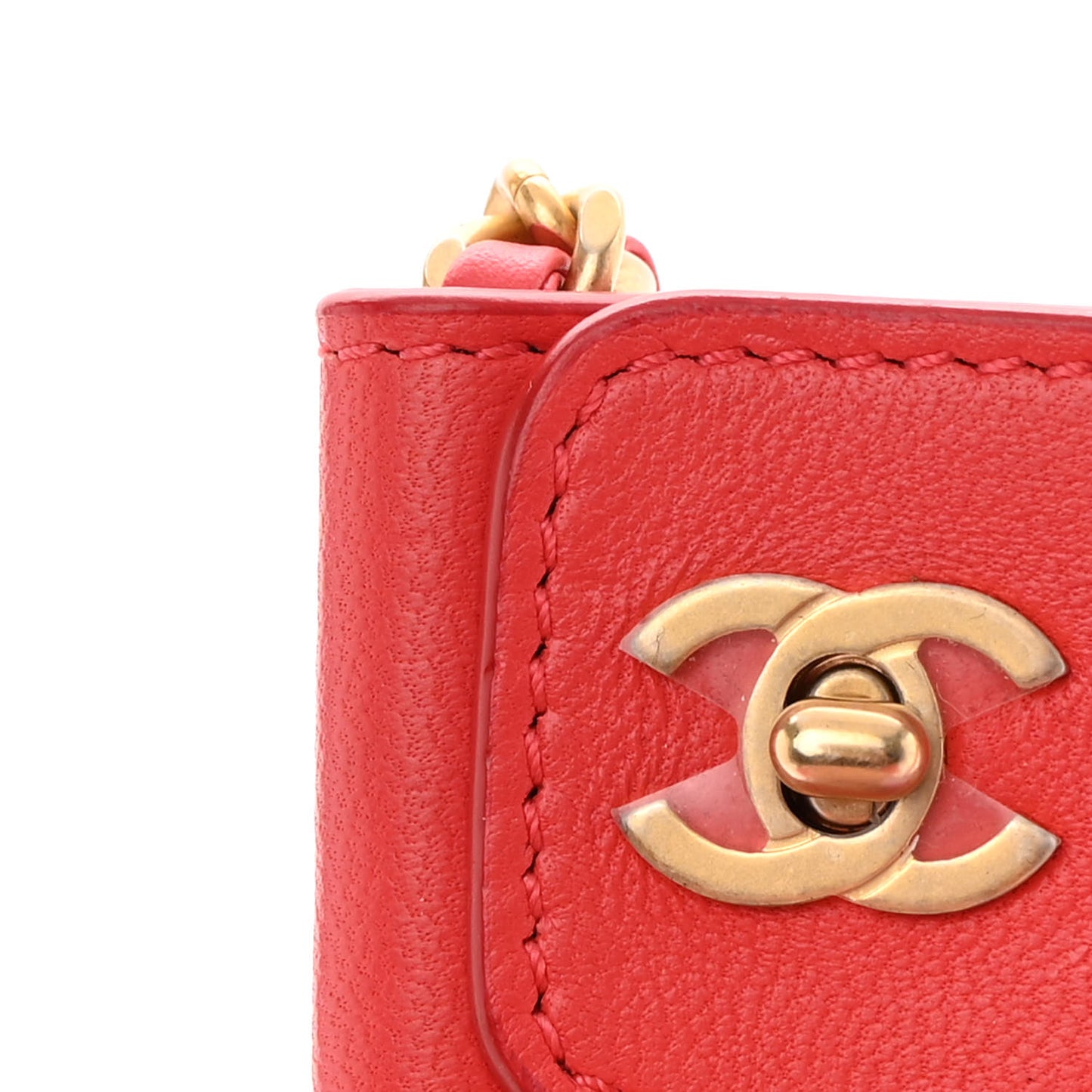 Lambskin Quilted Side-Packs Red