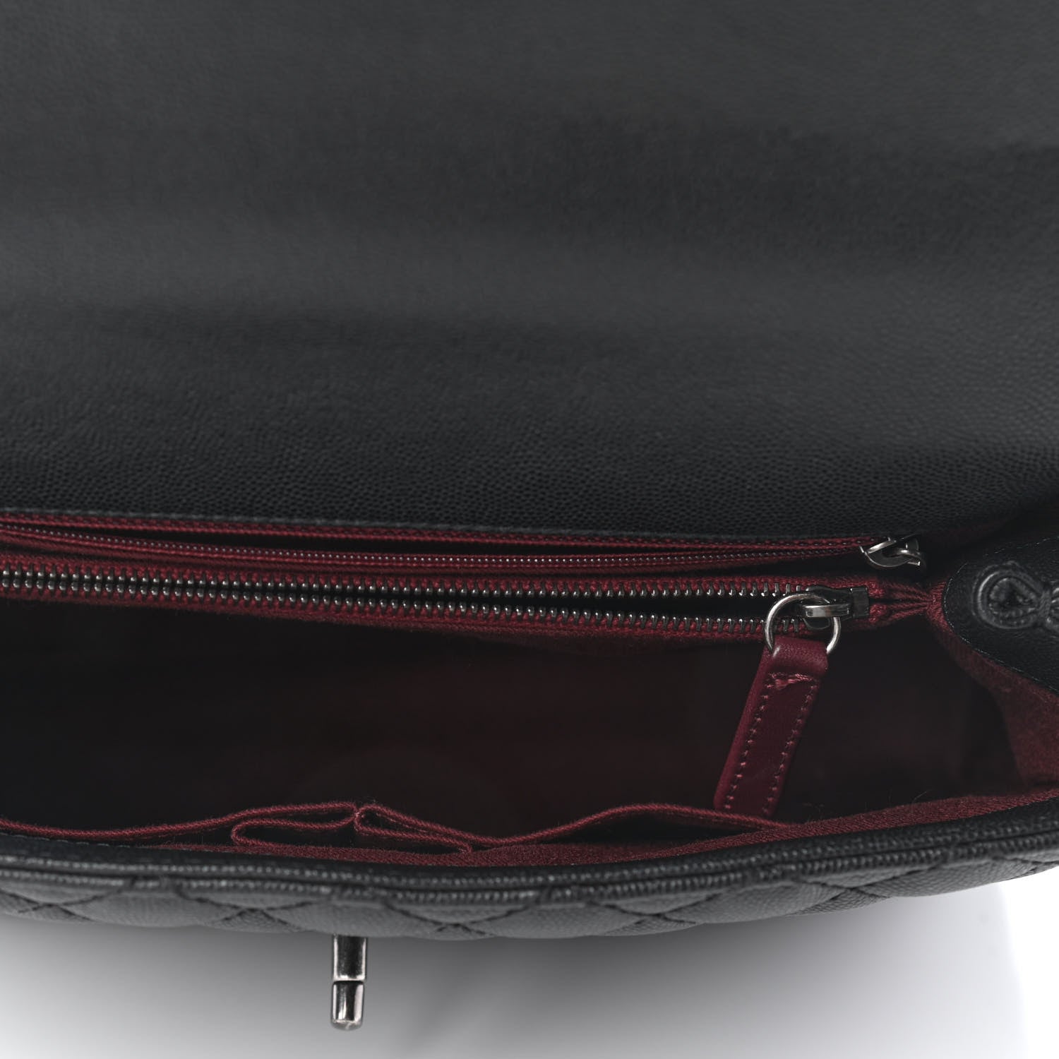 Chanel Caviar Quilted Medium Coco Handle Flap Black 5 of 9