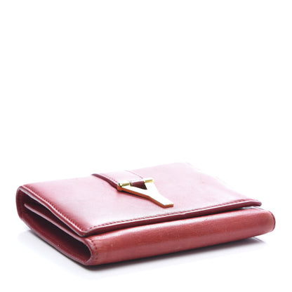 Saint Laurent Calfskin Classic Y Compact Wallet Red 4 of 8