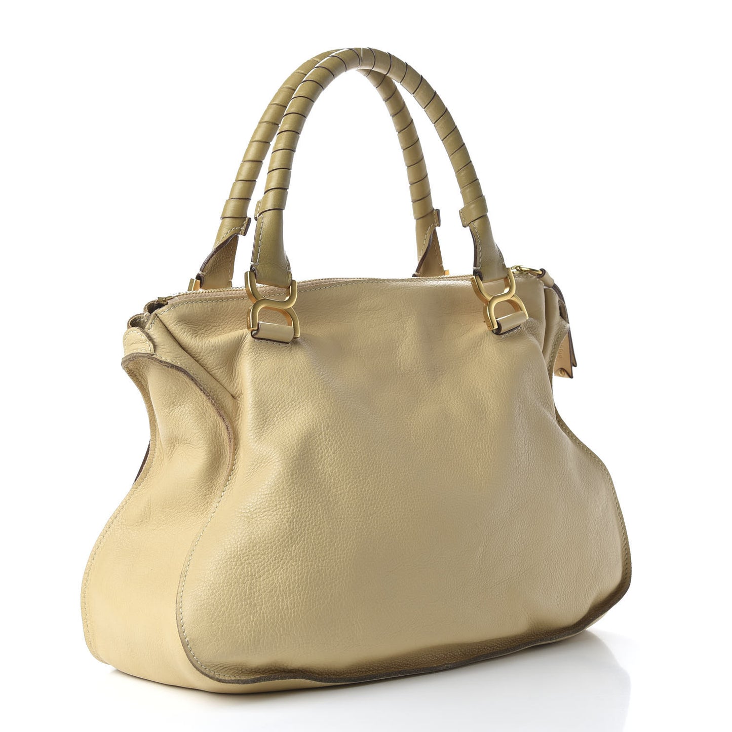 Calfskin Large Marcie Satchel Clay