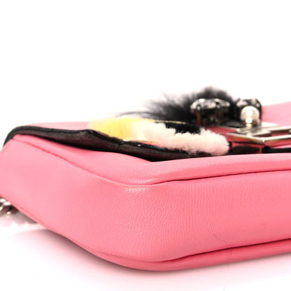 Fendi Nappa Rabbit Fox Fur Micro Buggie Baguette Rosa Fluo Multicolor 4 of 8