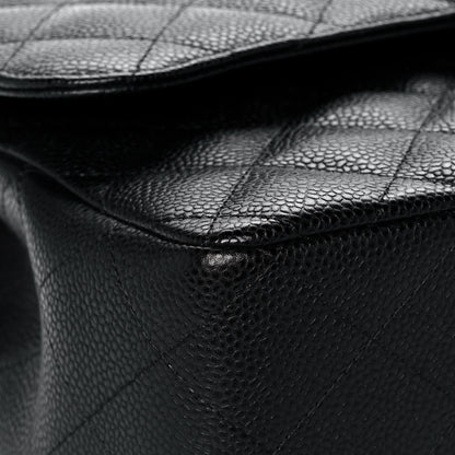 Chanel Caviar Quilted Jumbo Double Flap Black 9 of 16