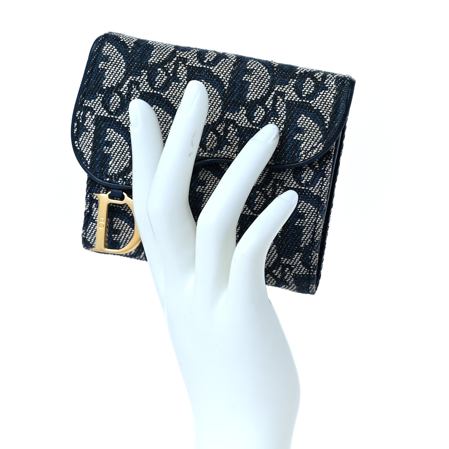 Monogram Compact Saddle Wallet Blue