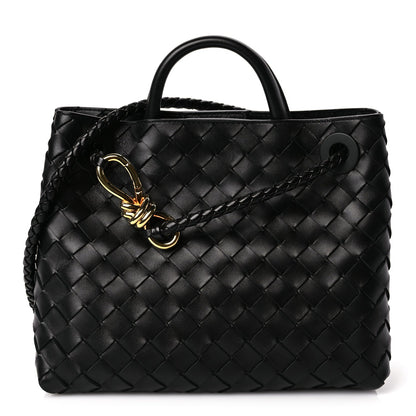 Bottega Veneta Nappa Intrecciato Small Andiamo Shoulder Bag Black 1 of 8