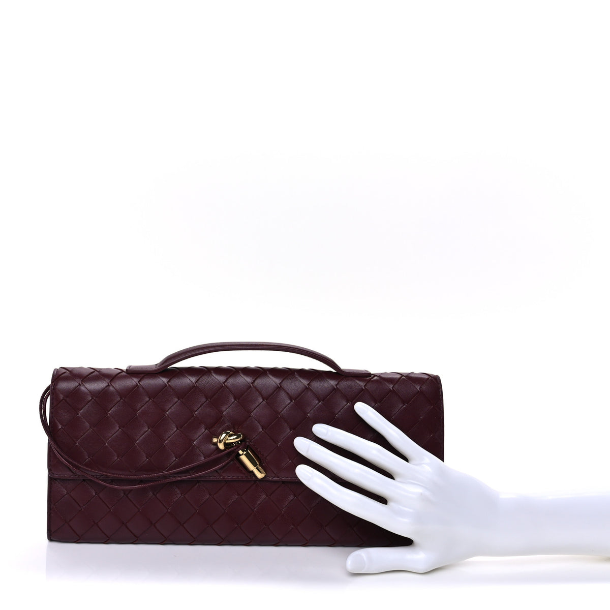 Nappa Intrecciato Long Andiamo Top Handle Clutch Barolo
