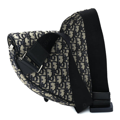 Christian Dior Oblique Mens Saddle Bag  Blue 2 of 8