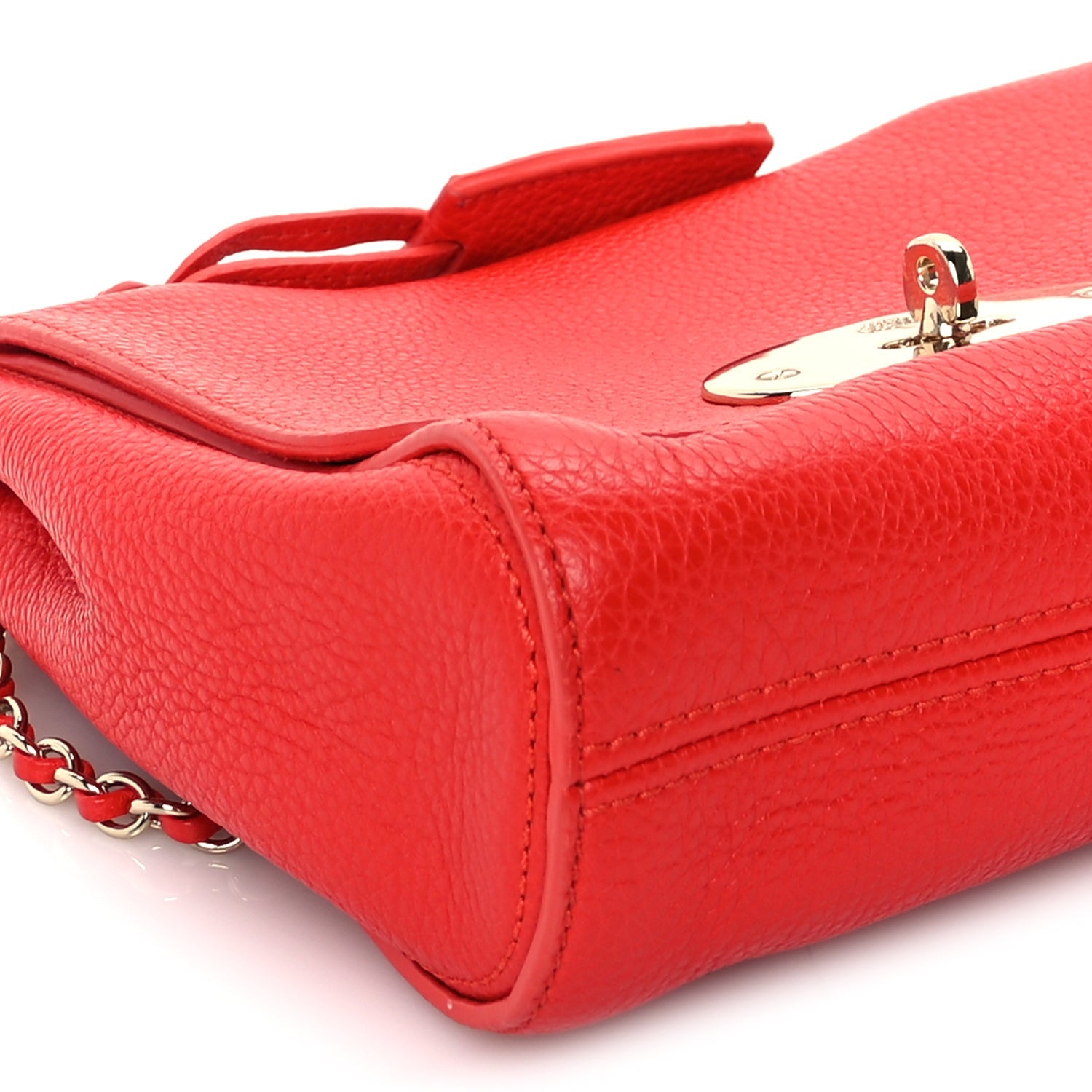 Mulberry Glossy Goatskin Small Lily Flap Red 7 of 8