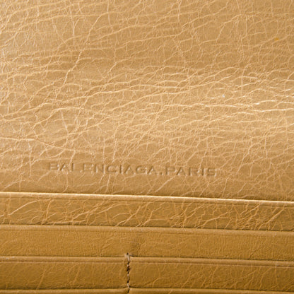 Balenciaga Agneau Classic Hardware Money Wallet Beige Nougatine 6 of 7