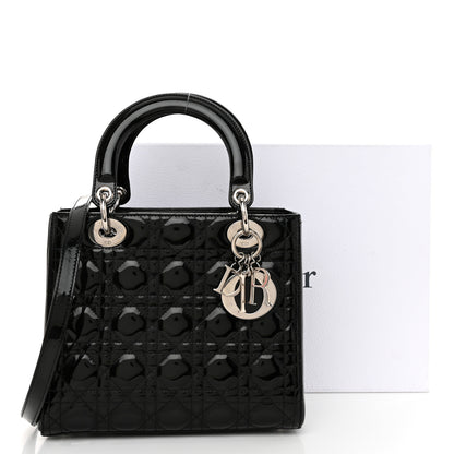 Christian Dior Patent Cannage Medium Lady Dior Black 12 of 12