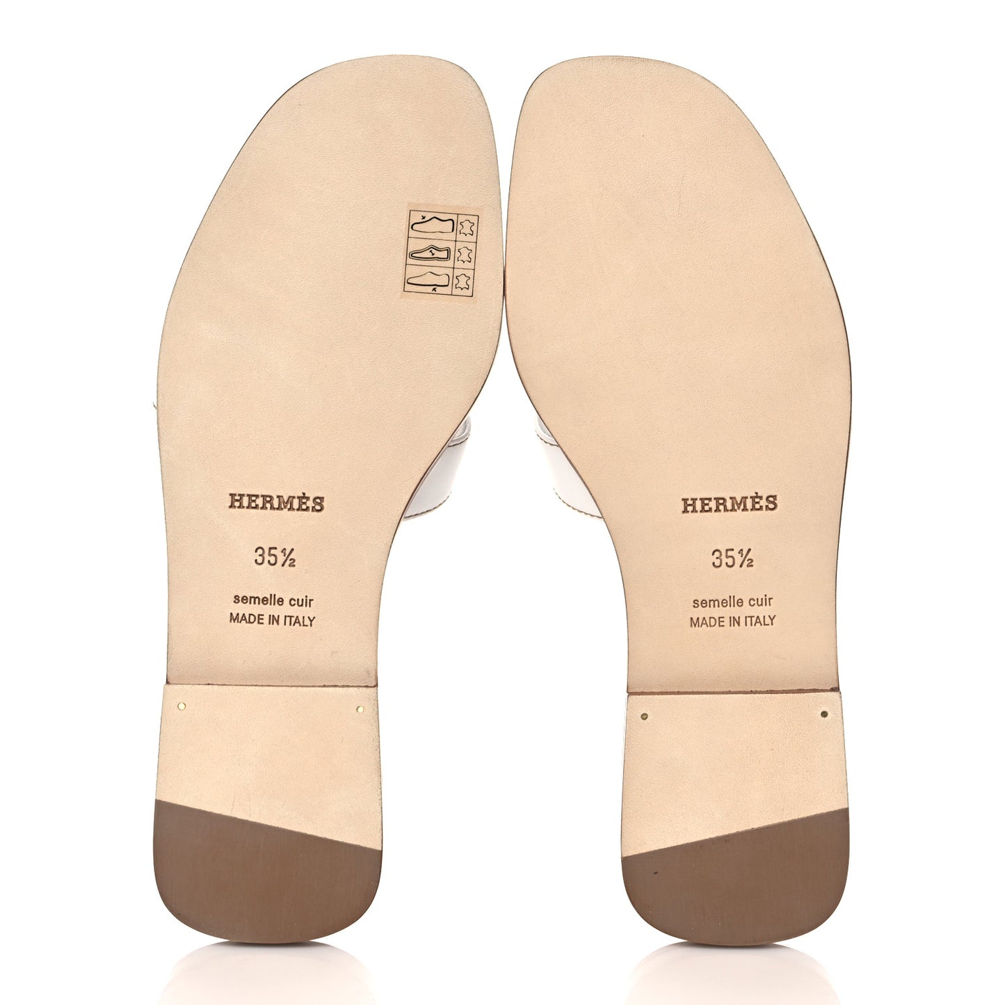 Box Calfskin Oran Sandals 35.5 White