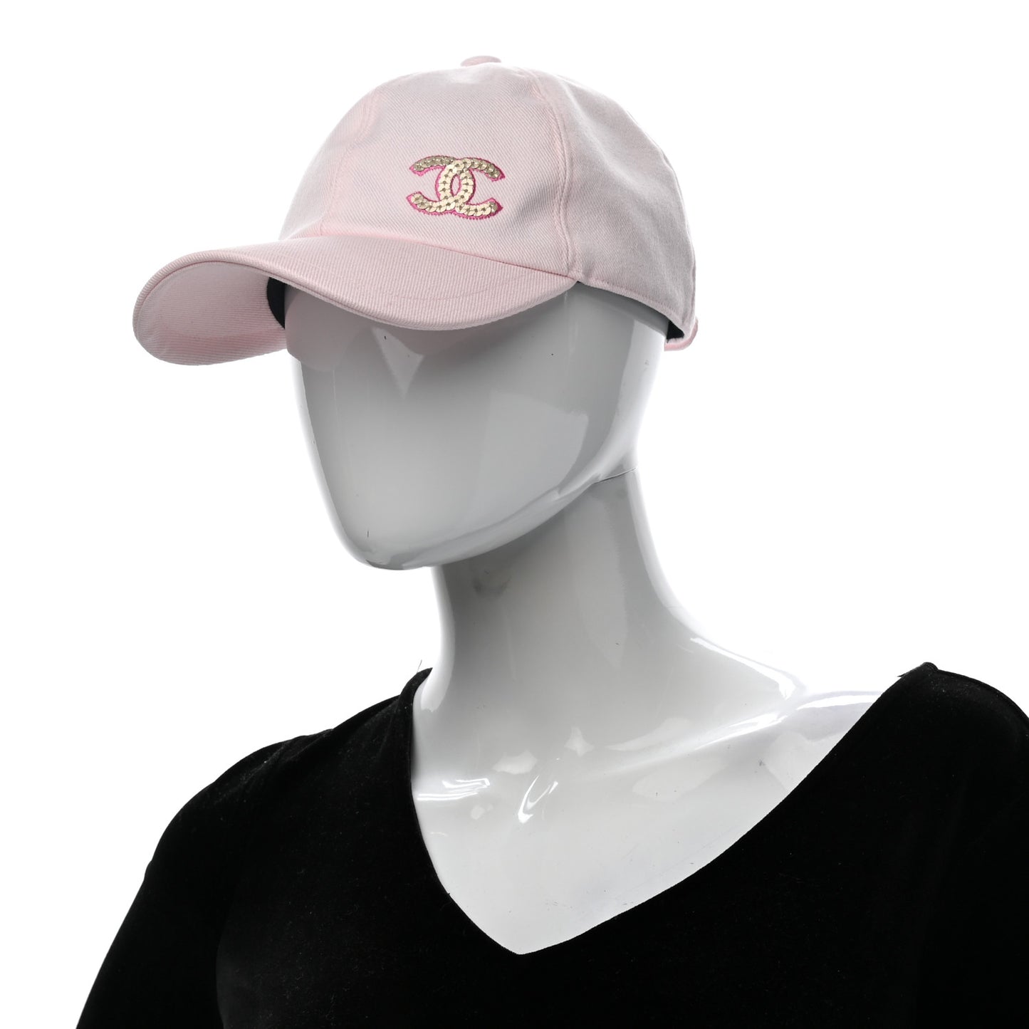 Cotton Sequin CC Cap Hat Light Pink