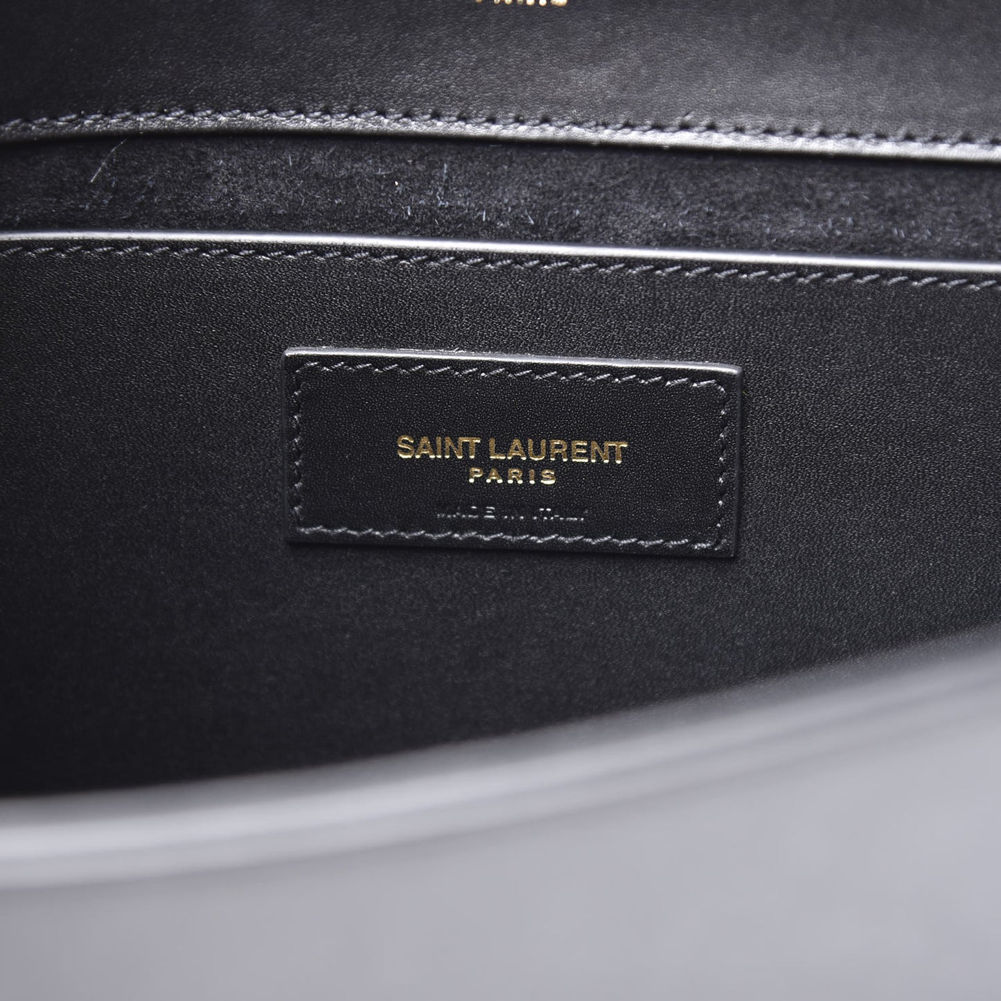 Smooth Calfskin Medium Classic Monogram Kate Tassel Satchel Black