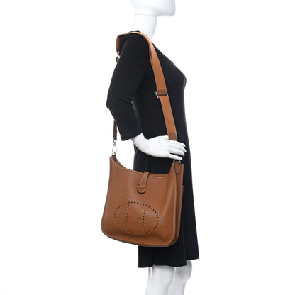 Hermes Taurillon Clemence Evelyne III PM Gold 2 of 11