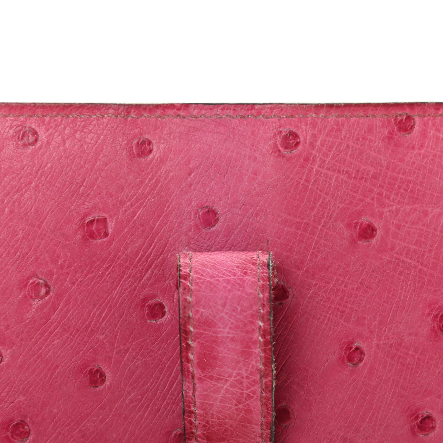 Hermes Ostrich Bearn Wallet Fuchsia 12 of 16
