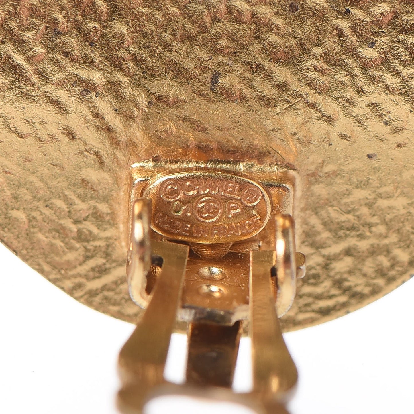 Enamel CC Clip On Earrings Red