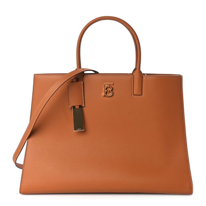 Burberry Grained Calfskin Medium Frances Tote Warm Russet 1 of 8