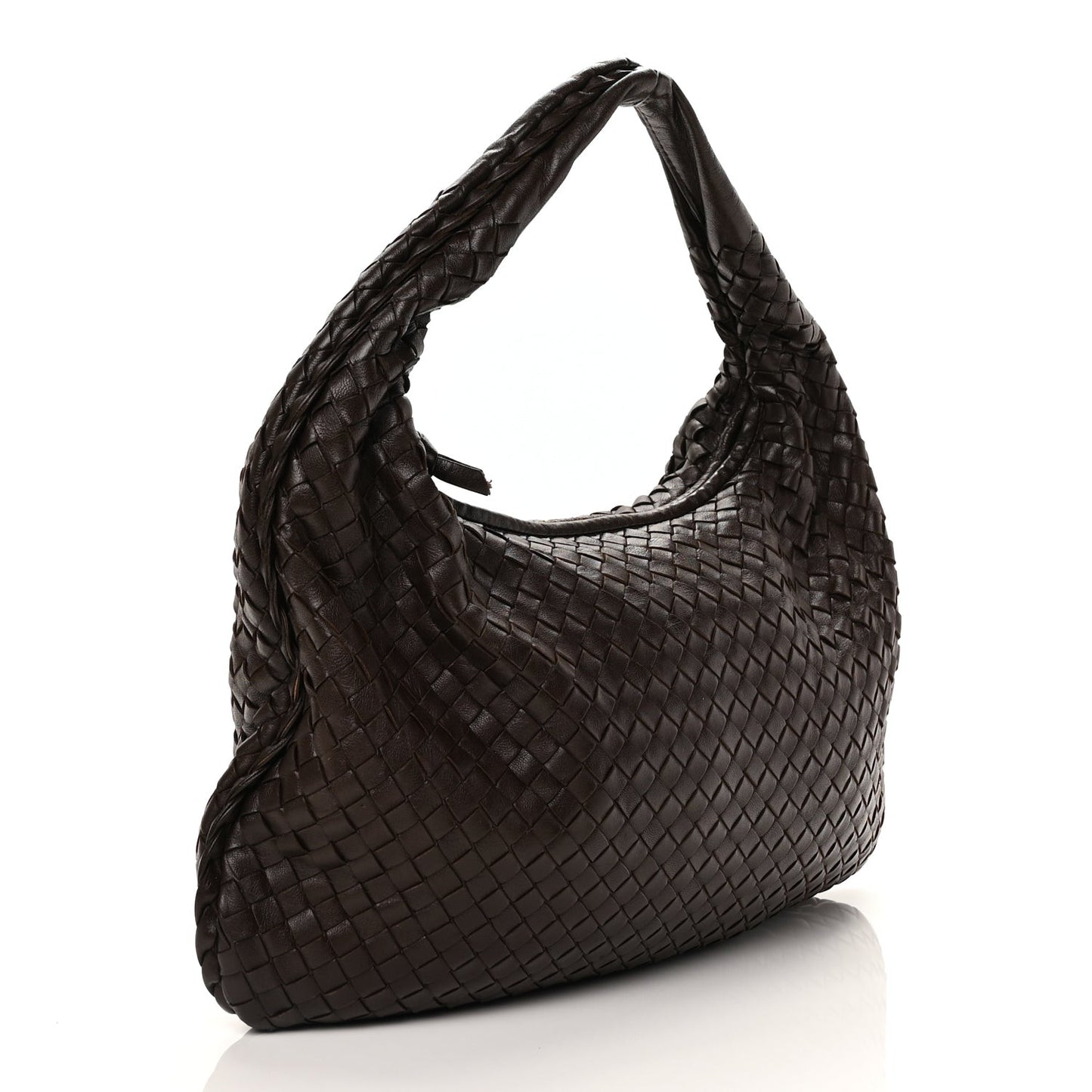 Nappa Intrecciato Medium Veneta Hobo Ebano