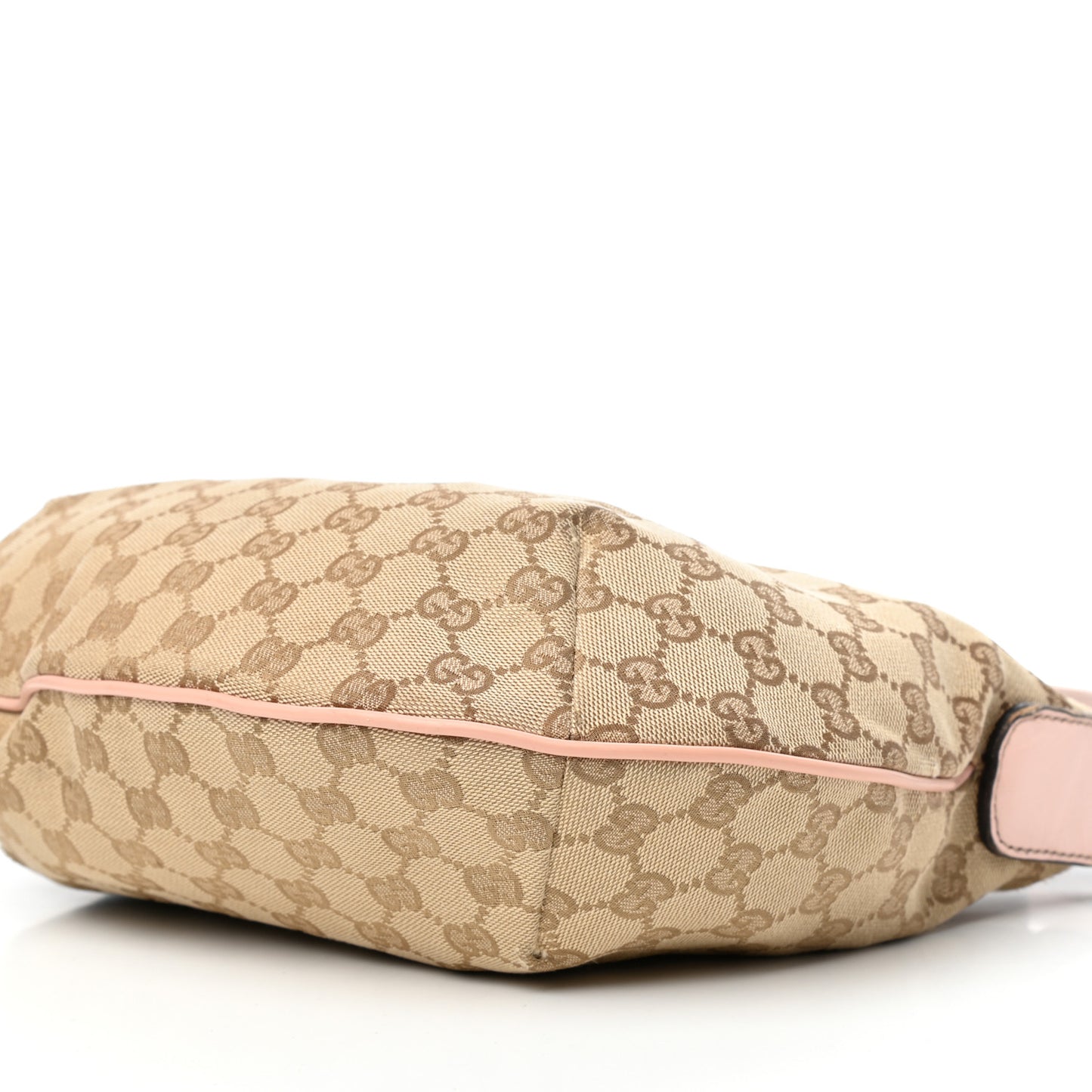 Monogram Web Medium Half Moon Hobo Blue Pink