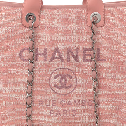Chanel Canvas Medium Deauville Tote Pink 8 of 12