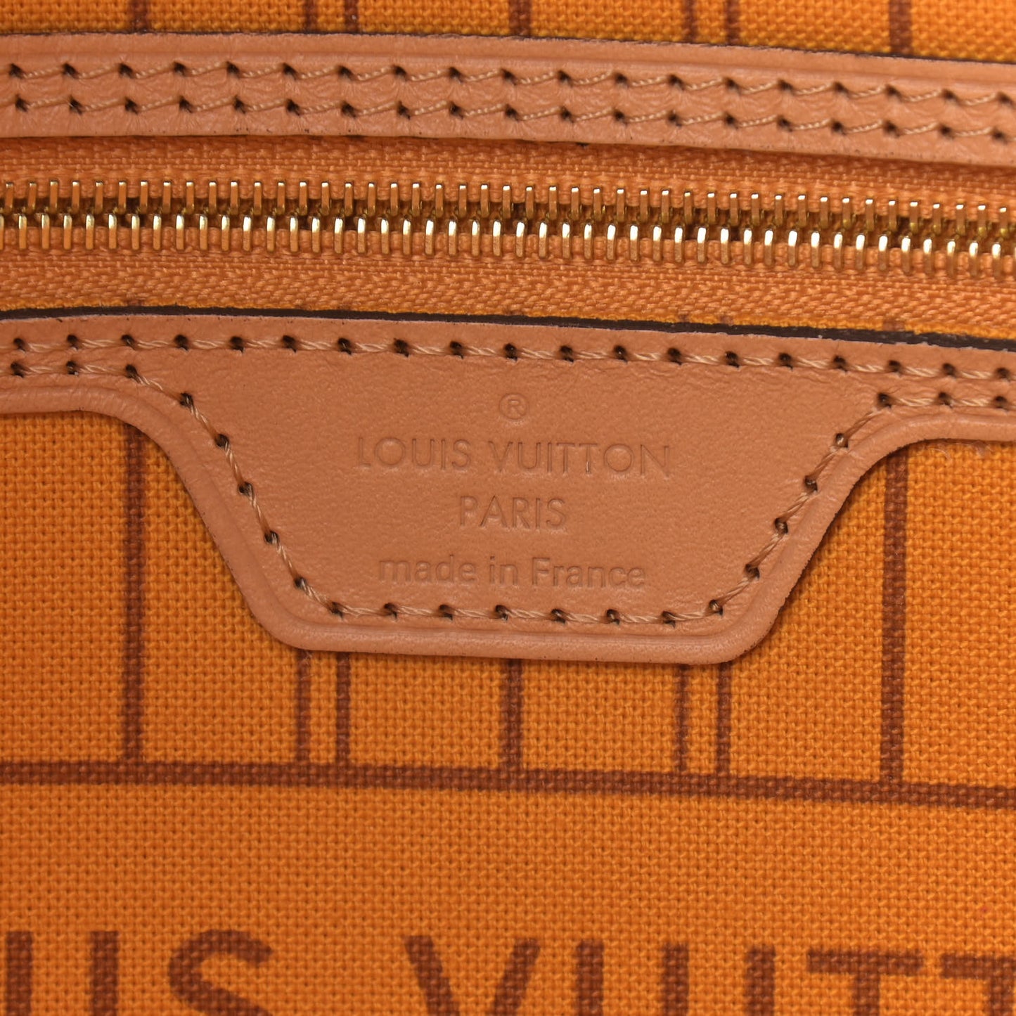 Damier Azur Braided Neverfull MM Orange