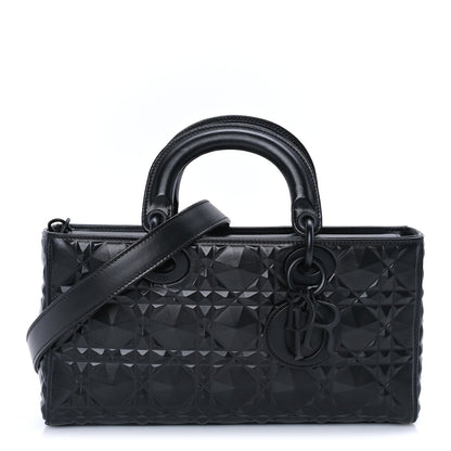 Christian Dior Calfskin Cannage Diamond Medium Lady D-Joy  Black 2 of 9