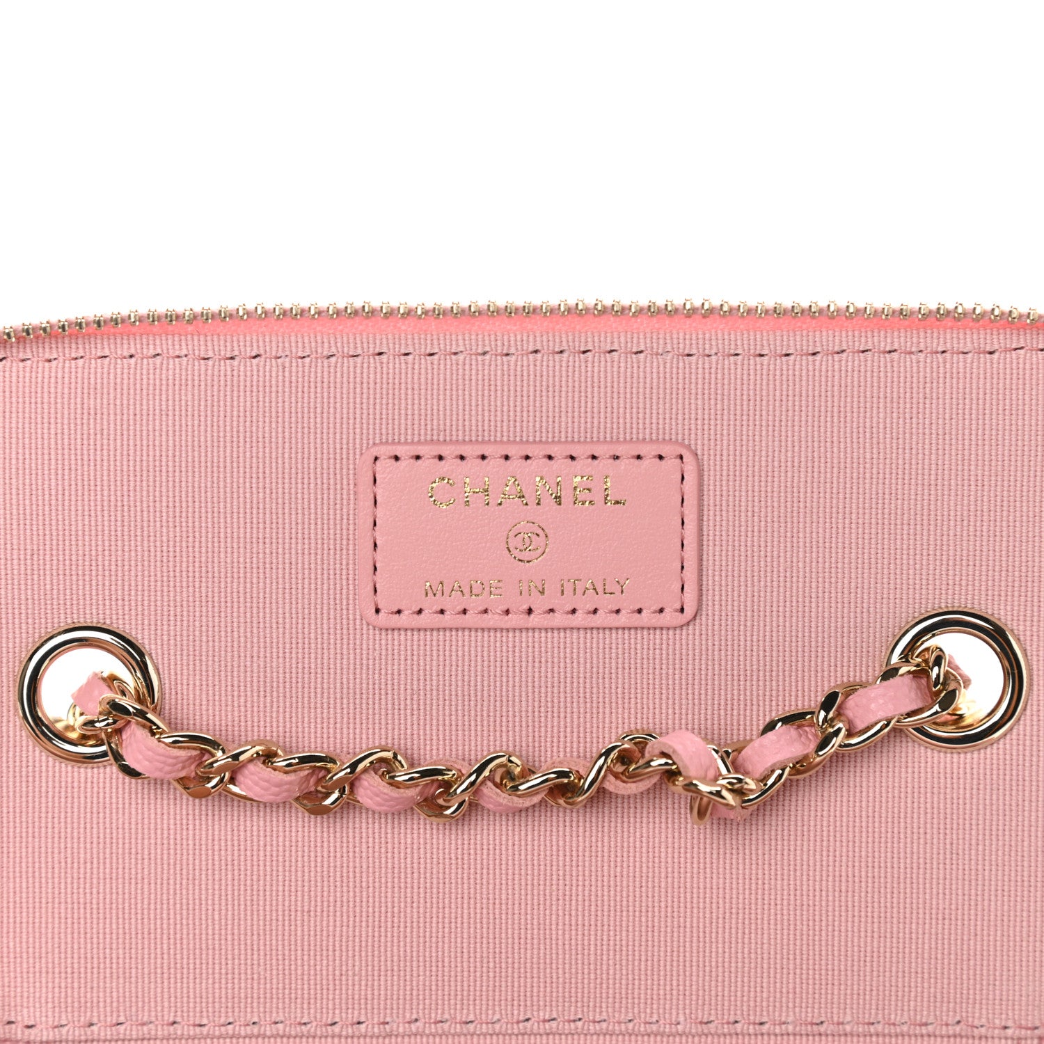 Chanel Caviar Quilted Small Vanity Case With Chain Pink 6 of 9