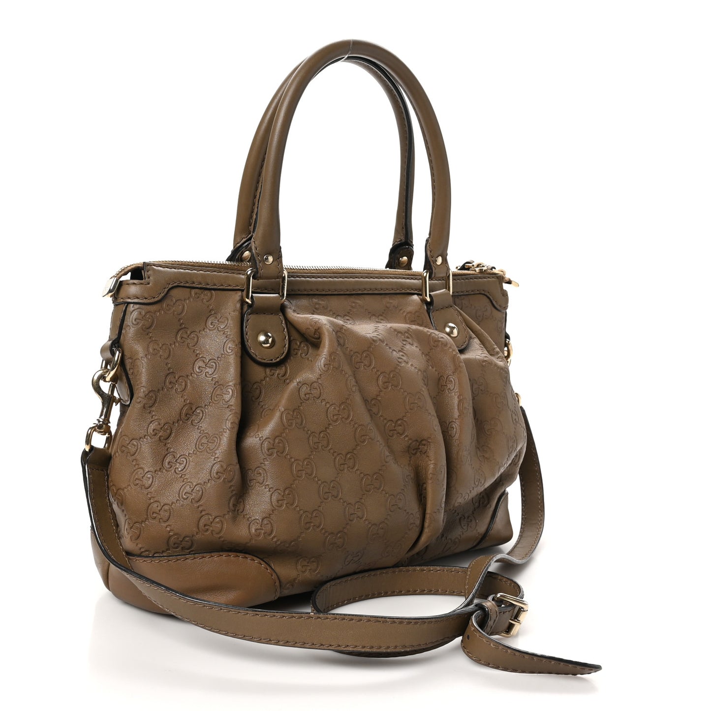 Guccissima Medium Sukey Top Handle Bag Beige