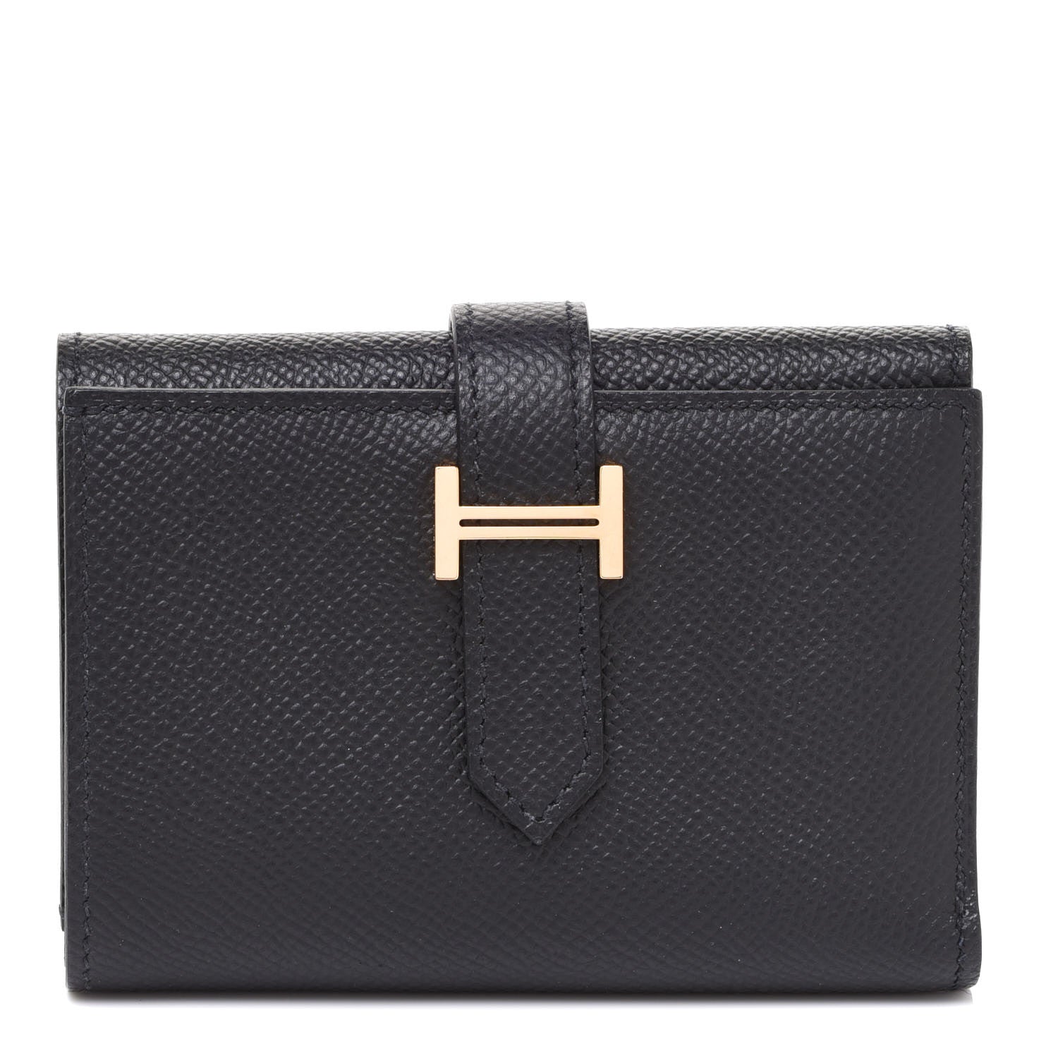 Hermes Epsom Tri-Fold Compact Bearn Wallet Black 1 of 9