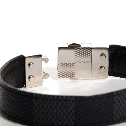 Louis Vuitton Damier Graphite Check It Reversible Bracelet 19 4 of 5