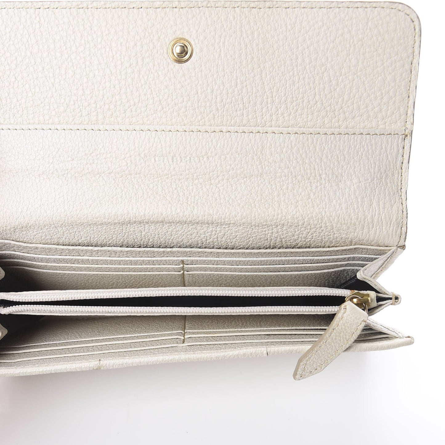 Grainy Calfskin Continental Wallet Stone