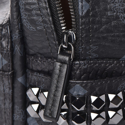 MCM Visetos Studded X-Mini Bebe Boo Backpack Black 10 of 13