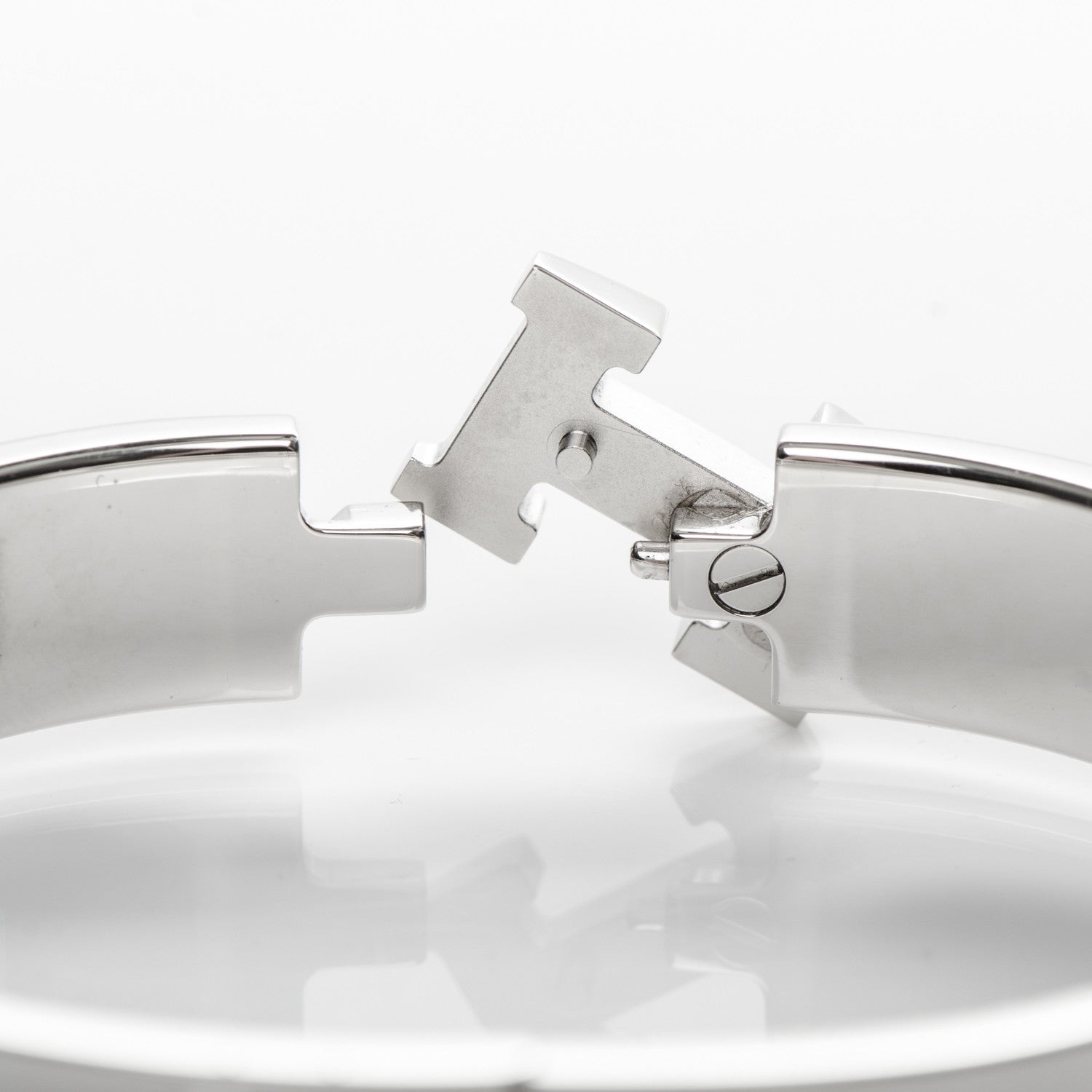 Hermes Enamel Narrow Clic Clac H Bracelet GM Rose Nacarat 4 of 5