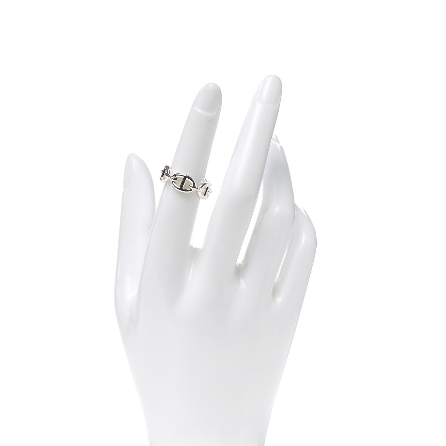 Sterling Silver PM Chaine d'Ancre Enchainee Band Ring 51 5.75